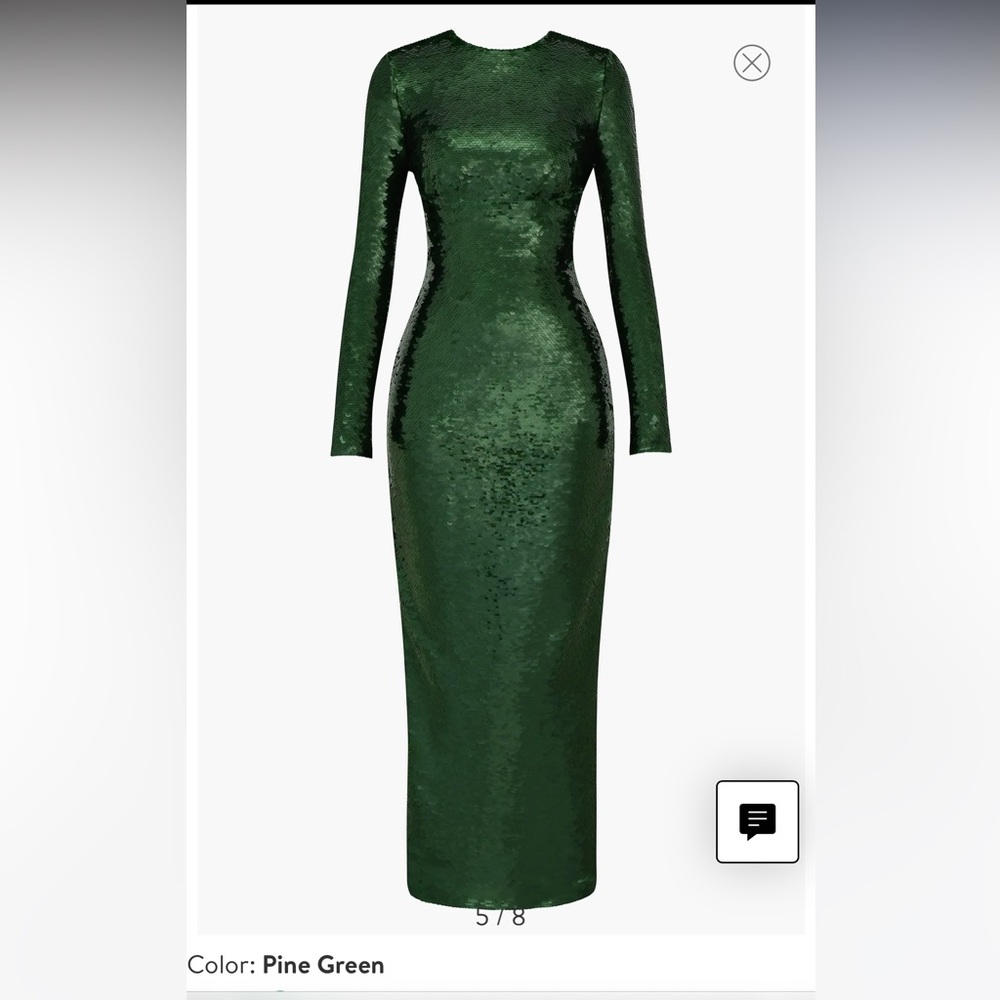 House of CB Green Sequin Holiday Dress